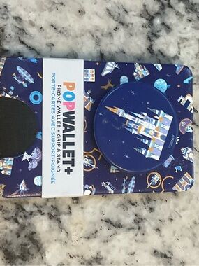 Disney Navy Blue Castle PopWallet+ Phone Wallet with Grip